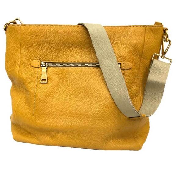 PRADA Yellow Leather Shoulder Bag